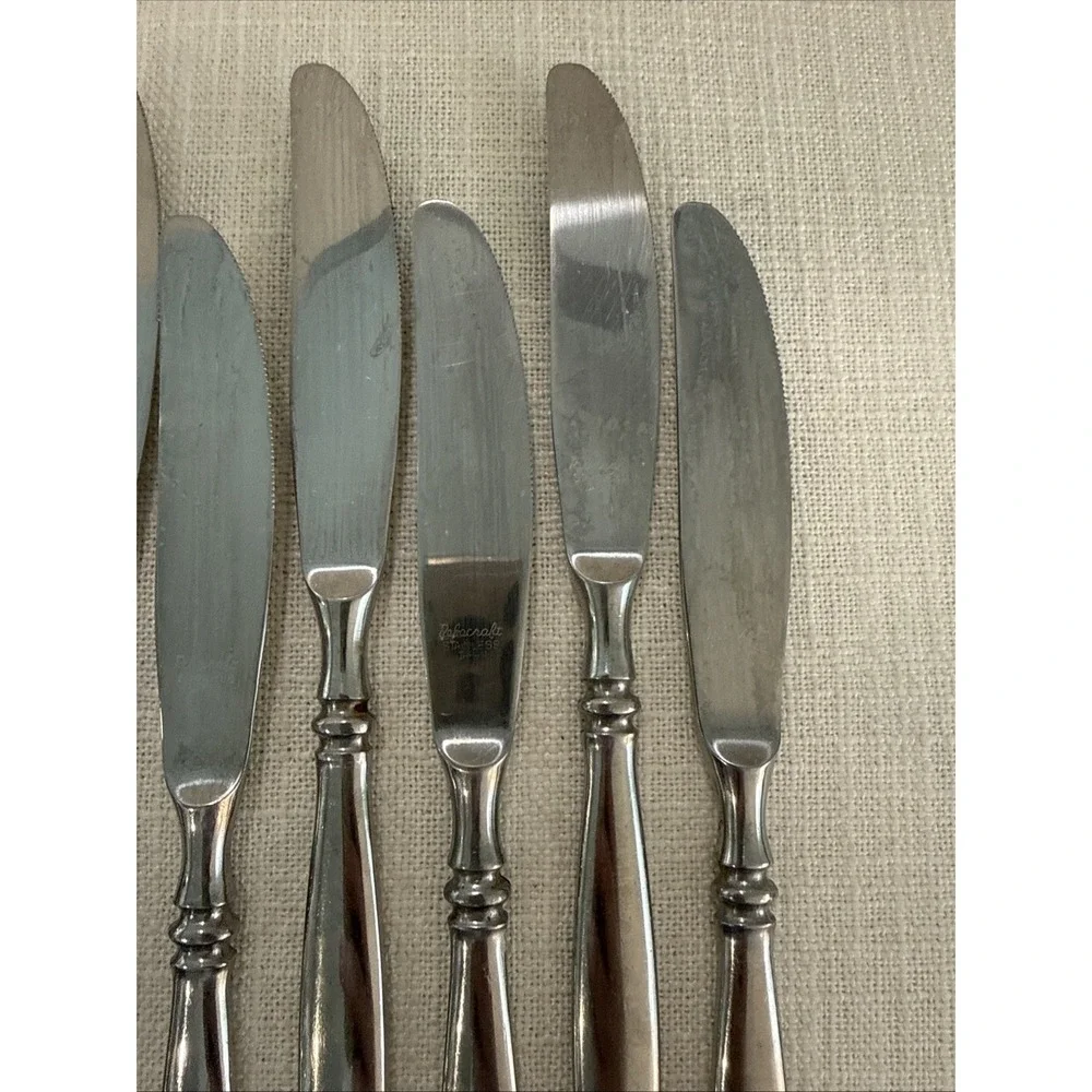 6 - Reed & Barton PERTH Modern Solid Knives Stainless Flatware 8.5